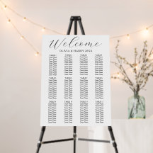 12 Tabelle Elegant Simple Wedding Seating Chart
