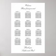 12 Tabelle Elegantes Minimalistisches Sitzdiagramm