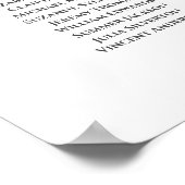 12 Tabelle Frily Aquamarin & White Wedding Chart Poster (Ecke)