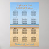12 Tabelle für Hochzeiten am Strand Poster (Vorne)