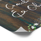 12 Tabelle Rustikales Holz Gypsophila FOTO SITZEND Poster (Ecke)