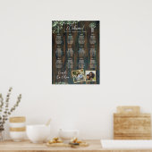 12 Tabelle Rustikales Holz Gypsophila FOTO SITZEND Poster (Küche)