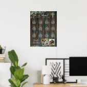12 Tabelle Rustikales Holz Gypsophila FOTO SITZEND Poster (Heimbüro)