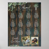 12 Tabelle Rustikales Holz Gypsophila FOTO SITZEND Poster (Vorne)