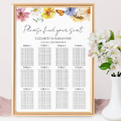 12 Tabelle Wildblume Boho Hochzeitskarte Poster