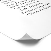 12 Tabellen - Begrüßungsdiagramm Poster (Ecke)