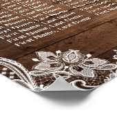 12 Tabellen Rustikale Strandlichtdiagramme Poster (Ecke)