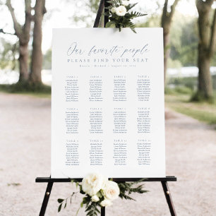 12 Tabellen Unsere Lieblingssitzkarte Poster