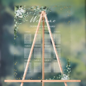 12 Tables Grüne Hochzeitsplanung Acrylschild (Neutral)