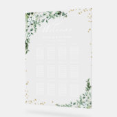 12 Tables Grüne Hochzeitsplanung Acrylschild (Winkel)