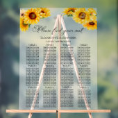 12 Tafelsonnenblume Hochzeitsakryllische Sitzkarte Acrylschild (Neutral)