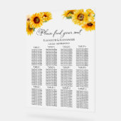 12 Tafelsonnenblume Hochzeitsakryllische Sitzkarte Acrylschild (Winkel)