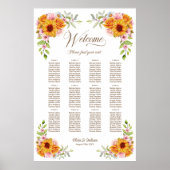 12 Tafelsonnenblume Rose Hochzeitssattel Poster (Vorne)