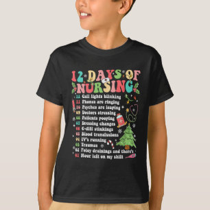 12 Tag der Krankenanstalt Weihnachten Krankenschwe T-Shirt