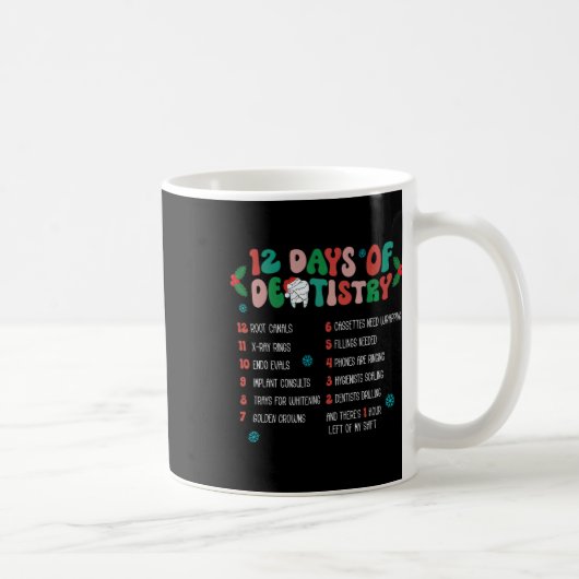 12 Tag der Zahnheilkunde Weihnachtszahnärztin Zahn Kaffeetasse (Rechts)