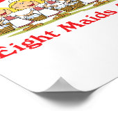 12 Tage acht Jungfrauen a-melken Poster (Ecke)