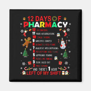 12 Tage Apotheke Lustiges Weihnachten Apotheker Te Magnet