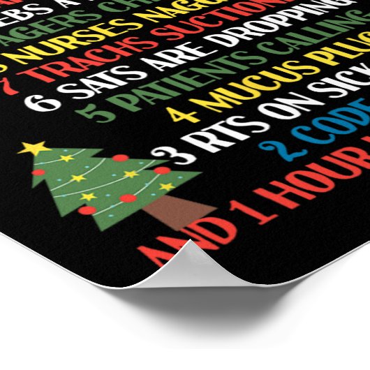 12 Tage Atemtherapeut Weihnachtsfest R Poster (Ecke)