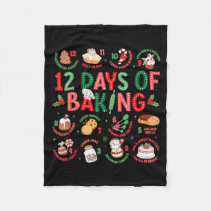 12 Tage Backen Bäcker Weihnachten Kochen Koch Back Fleecedecke