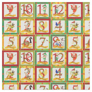 12 Tage bis Weihnachten Stoff