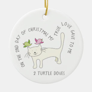 12 Tage Catmas 2 des Keramik Ornament