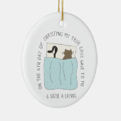 12 Tage Catmas 6 des Gans-ein-Legenden Keramik Ornament (Rechts)