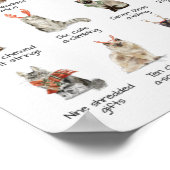 12 Tage Catmas Weihnachtskatzen Plakat drucken (Ecke)