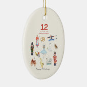 12 TAGE CHRISTMAS KERAMIK ORNAMENT (Rechts)