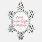 12 Tage CHRISTMAS / Schneeflocken Zinn-Ornament (Rechts)