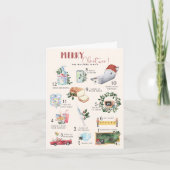 12 Tage Covid | "Quarantäne" Weihnachtsfeiertag Karte (Vorderseite)