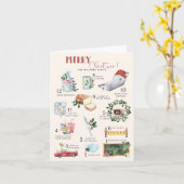 12 Tage Covid | "Quarantäne" Weihnachtsfeiertag Karte (Gelbe Blume)