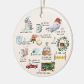 12 Tage Covid | "Quarantäne" Weihnachtsfeiertag Keramik Ornament (Links)