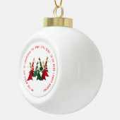 12 Tage Damen-Tanzens des Weihnachten9 Keramik Kugel-Ornament (Rechts)