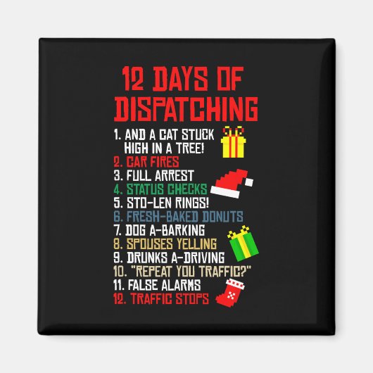 12 Tage der Auslieferung Weihnachts-Pajama-Weihnac Magnet (Vorne)