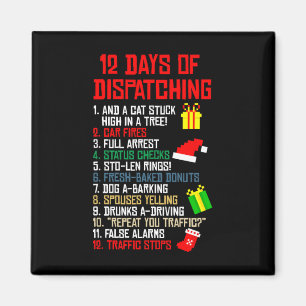 12 Tage der Auslieferung Weihnachts-Pajama-Weihnac Magnet