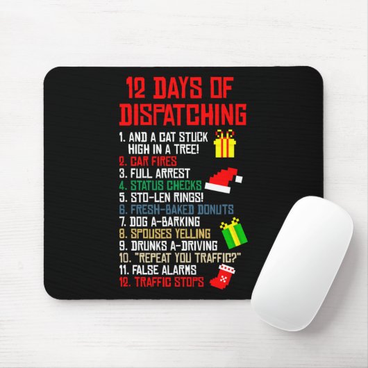 12 Tage der Auslieferung Weihnachts-Pajama-Weihnac Mousepad (Mit Mouse)
