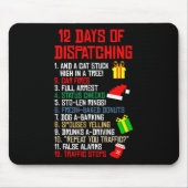 12 Tage der Auslieferung Weihnachts-Pajama-Weihnac Mousepad (Vorne)