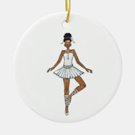 12 Tage der Weihnachtsverzierung - 9 Damen-Tanzen Keramik Ornament