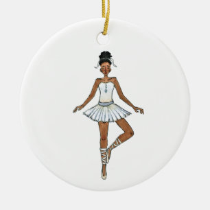 12 Tage der Weihnachtsverzierung - 9 Damen-Tanzen Keramik Ornament