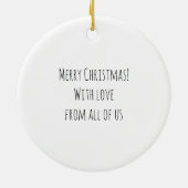 12 Tage der Weihnachtsverzierung - vier nennende Keramik Ornament (Hinten)