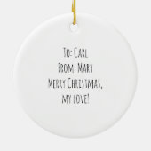 12 Tage der Weihnachtsverzierung - zwei Keramik Ornament (Hinten)