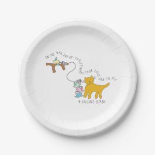 12 Tage der Weihnachtszeit 4 - Rufen der Vögel We Pappteller