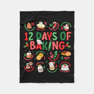 12 Tage des Backens Bäcker Weihnachten Kochen Koch Fleecedecke