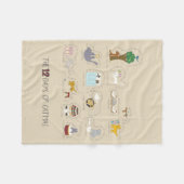 12 Tage des Catmas Niedlichen Cartoon Katzen Weihn Fleecedecke (Vorderseite (Horizontal))