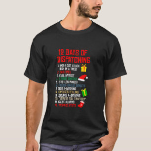 12 Tage des Versands Weihnachts Pajama X mas Disp T-Shirt