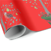 12 Tage des Weihnachtsrebhuhns in einem Geschenkpapier (Rolleneckpunkt)