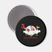 12 Tage drei französische Hühner Magnet (Vorderseite/Rückseite)