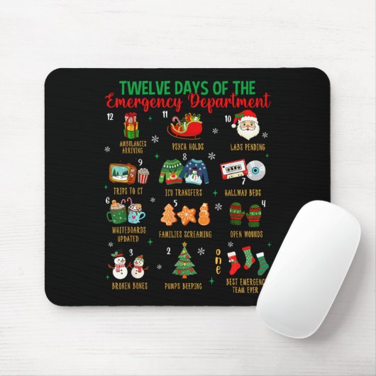 12 Tage eines Notfallstations-Pflegefachmanns zu W Mousepad (Mit Mouse)