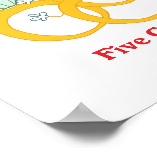 12 Tage fünf Goldringe Poster (Ecke)