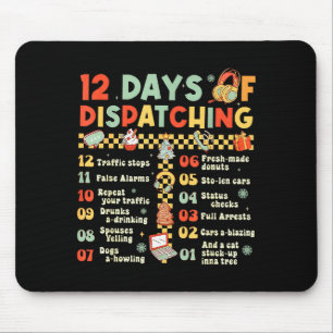 12 Tage lustiger 911-Dispatcher Christ Mousepad